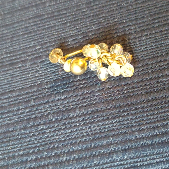 Vintage 12k dangle sparkle earrings - Picture 3 of 5